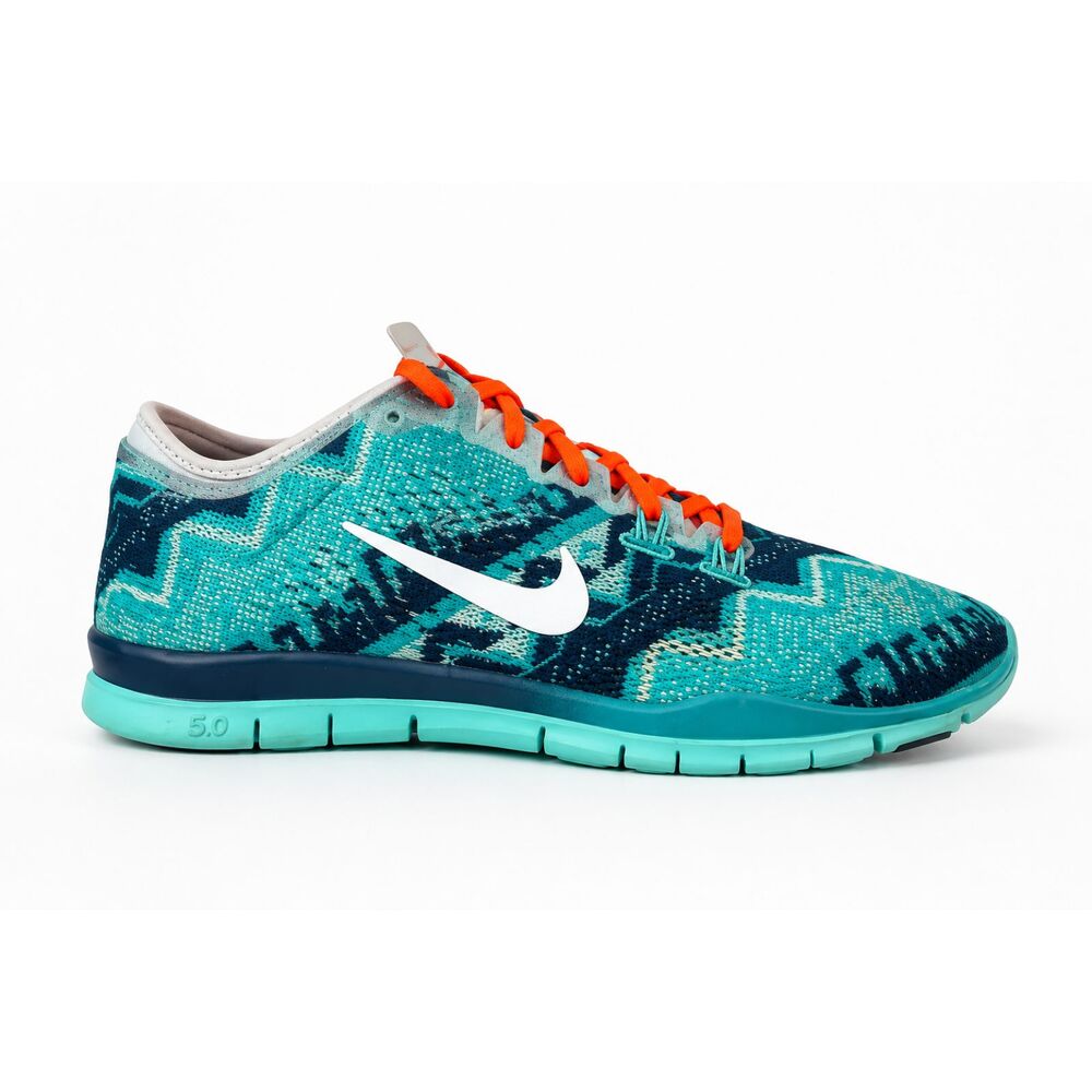 Nike Free TR Fit 4 Womens Training Shoes Teal Orange Sneakers Size 6